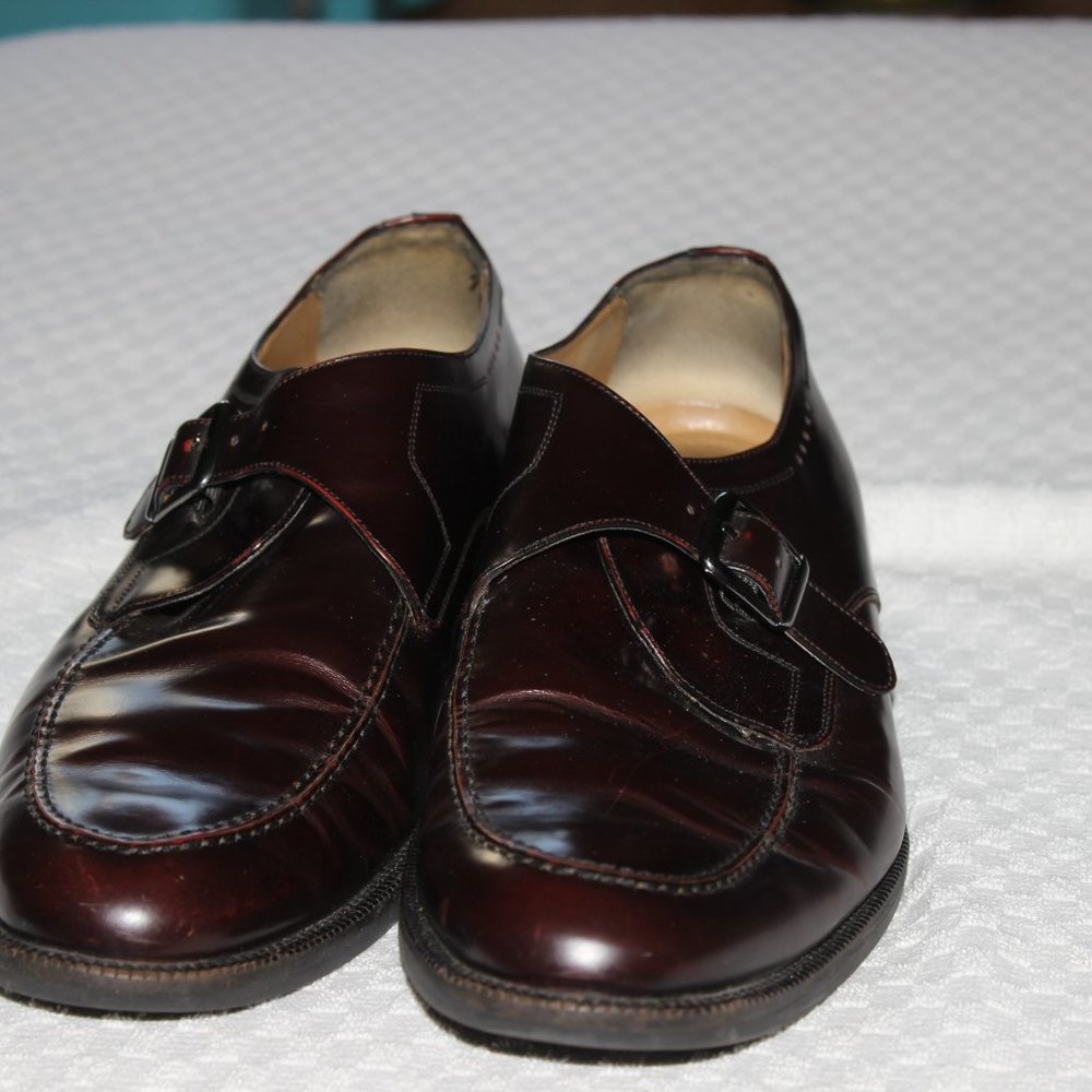 Johnston And Murphy Sheepskin Shoes 15-0824 Monk … - image 4